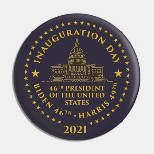 Joe Biden Inauguration Day 2021 46th President 49th Vice President Kamala Harris Pin