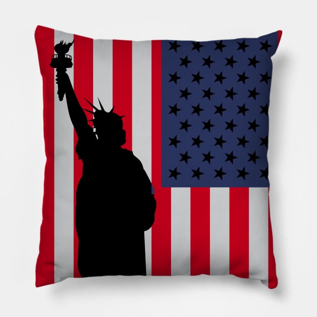 liberty of usa Pillow by s4rt4