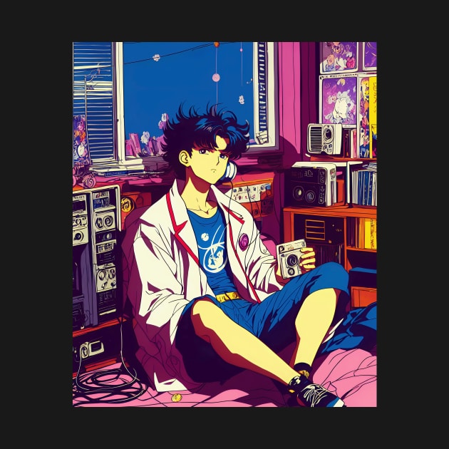 Lost in Lofi World - Japanese anime aesthetic 90s by geekmethat