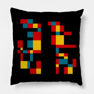 Minimal Primary #2 (Mondrian Inspired) Pillow