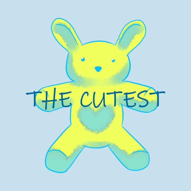 The cutest bunny yellow and blue by Demonic cute cat