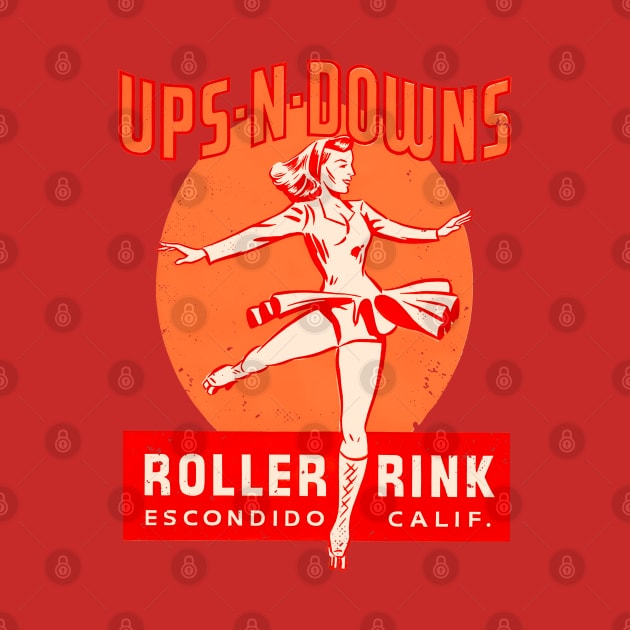 Ups n Downs Escondido California Roller Rink by retropetrol