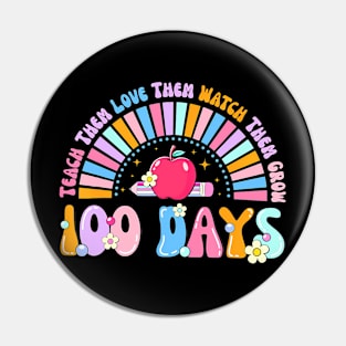 100 Days Of School Rainbow 100Th Day Of School Teacher Pin