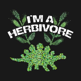 Stegosaurus Vegan Vegetarian Herbivore T-Shirt