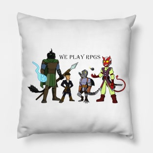 We Play RPGs Character Art Pillow