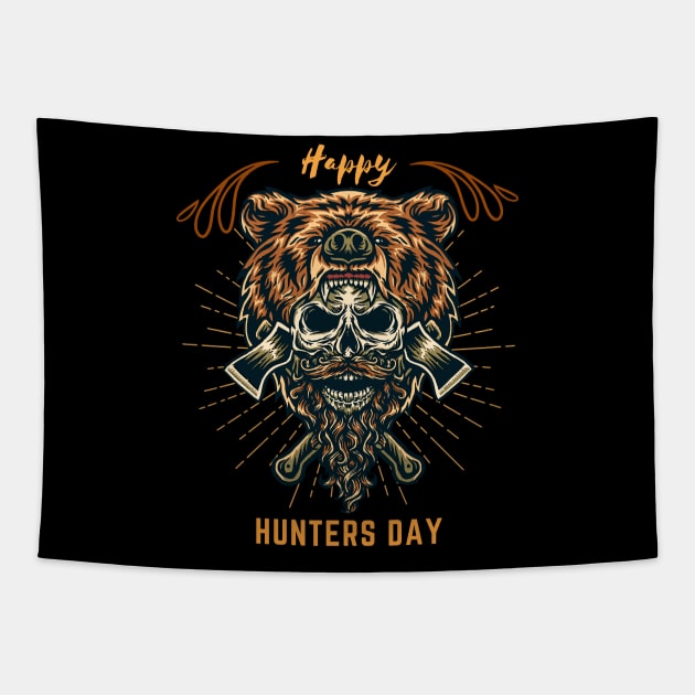 happy Hunters Day Tapestry by NICHE&NICHE