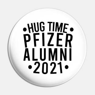 Vaccinated Pfizer Alumni black Pin