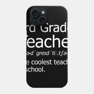 Funny 3rd Grade Teacher Meaning T-Shirt Awesome Definition Classic Phone Case