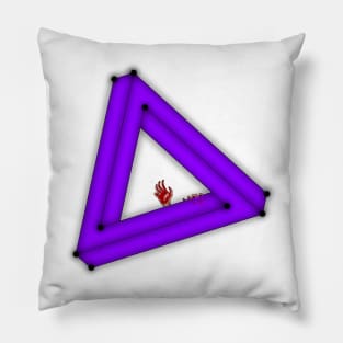 failed escape - impossible triangle Pillow