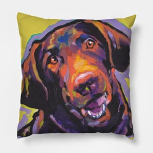 Chesapeake Bay Retriever Dog Bright colorful pop dog art Pillow