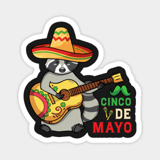 Baby Raccoon Happy Cinco De Mayo Magnet