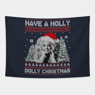 Have A Holly Dolly Christmas Tapestry