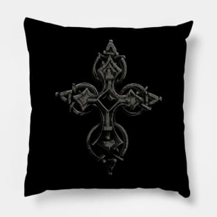 Celtic Silver Cross Pillow