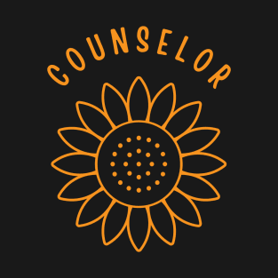 Minimalist sunflower counselor back to school Counselor T-Shirt