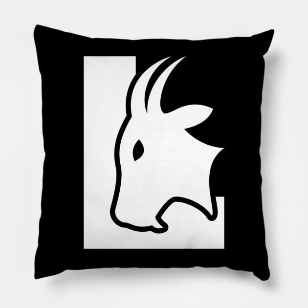 White Goat Pillow by Lehjun Shop