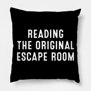 Reading The Original Escape Room Pillow