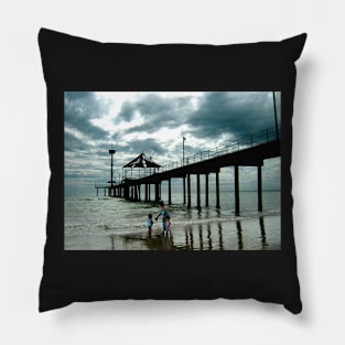 Storm clouds approaching, Brighton Beach Pillow