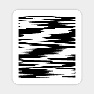 black and white abstract art artwork Magnet