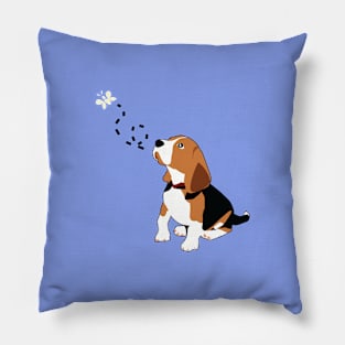 Daydreaming Beagle Puppy Pillow