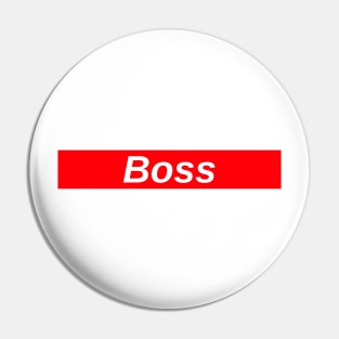 Boss // Red Box Logo Pin