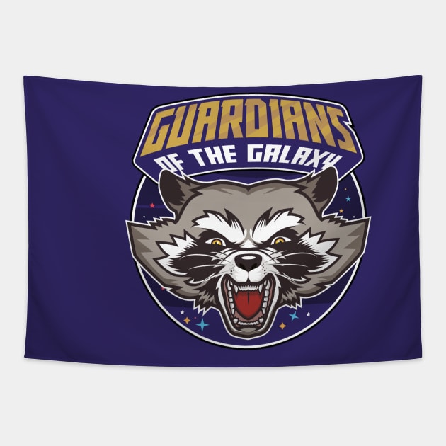 Rocket raccoon guardians Tapestry by redwane