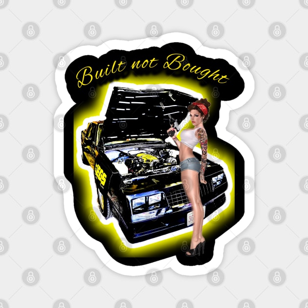 Built not Bought No Background Magnet by C.S.P Designs 