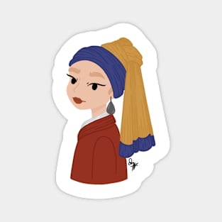 Modern Muses - A Girl w/ The Pearl Earring Magnet