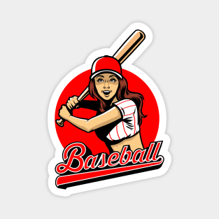 Baseball Girl Magnet