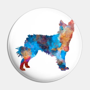 Croatian Sheepdog in watercolor Pin