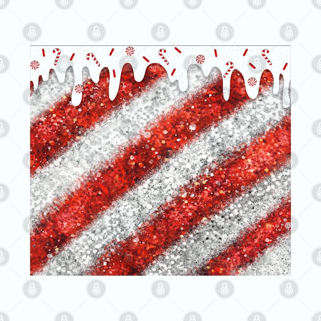 Peppermint Glitter Candy Cane with Frosting by tmiranda85