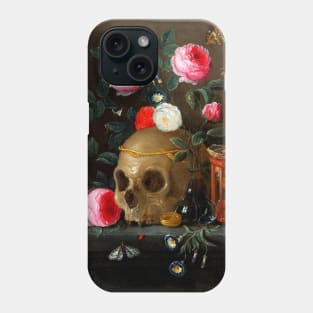 Vanitas Still Life,1665 by Jan Van Kessel The Elder. Phone Case