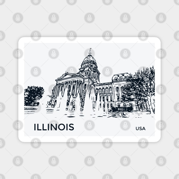 Illinois State USA Magnet by Lakeric