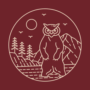 Owlbear Forest Monoline T-Shirt