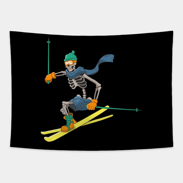 Skiing Mountain Slope Winter Sports Gift Tapestry by AlleyField