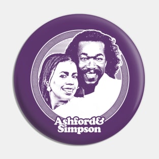 Ashford & Simpson /// 80s Retro Soul Fan Design Pin