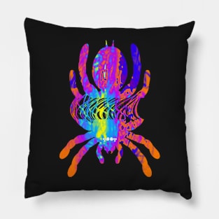 Tarantula Silhouette V39 (Tie Dye) Pillow