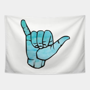 Blue Watercolor Hang Loose Tapestry