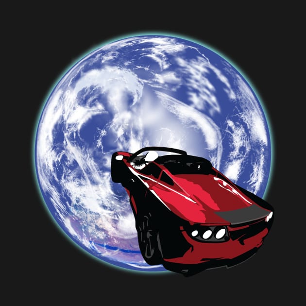 ROADSTER IN SPACE by KARMADESIGNER T-SHIRT SHOP
