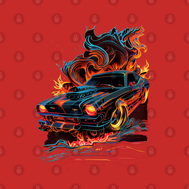 Dodge Charger Daytona - Burning Race by GlossyEmpress