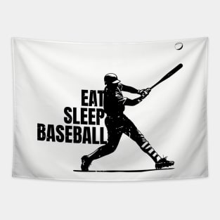 Eat Sleep Baseball Tapestry