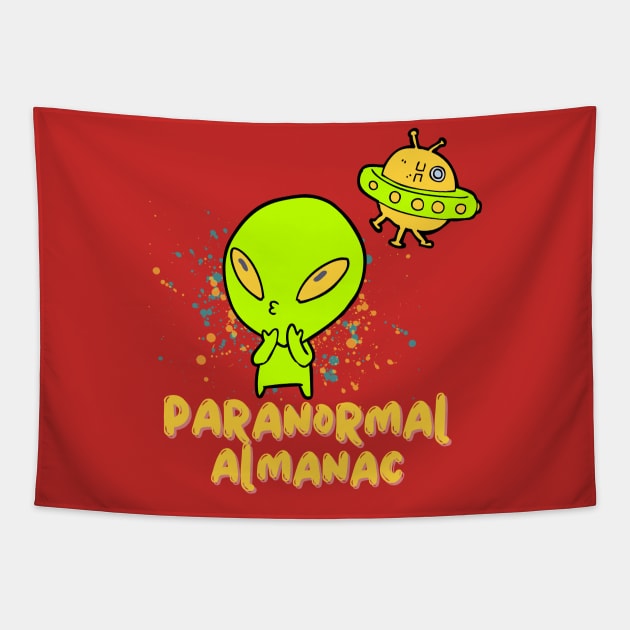 alien almanac Tapestry by Paranormal Almanac