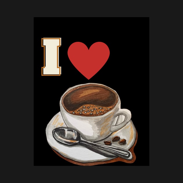 Coffee lover T-Shirt by Chathu Art