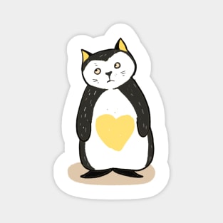 cat penguin Magnet