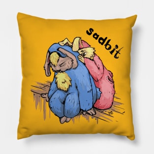 Sadness rabbit Pillow