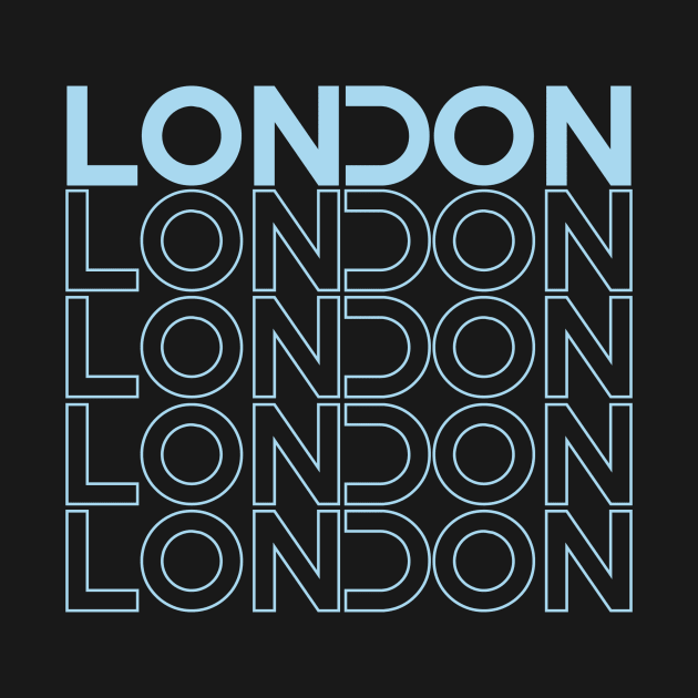 LONDON Text pattern in light blue - LONDON by JosanDSGN