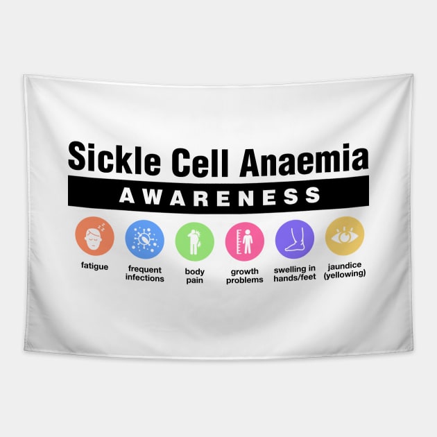 Sickle Cell - Disability Awareness Symptoms Tapestry by Football from the Left