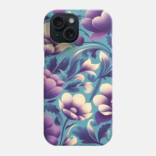 Purple Flowers Phone Case by Jenni Arts