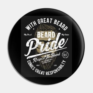 Beard Pride Beard Guy Shirt Berded Man Real Men Have Beards Pin