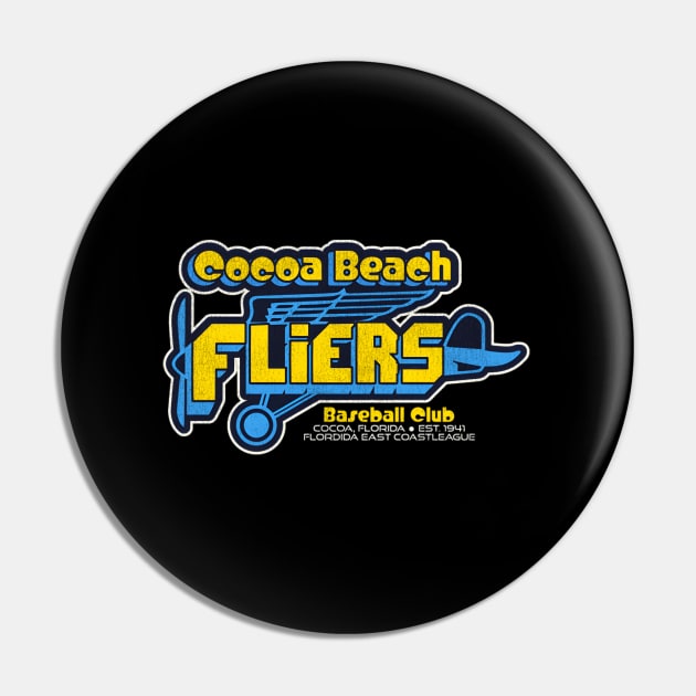 Cocoa Beach Fliers Baseball Team Pin by AlfieDreamy 