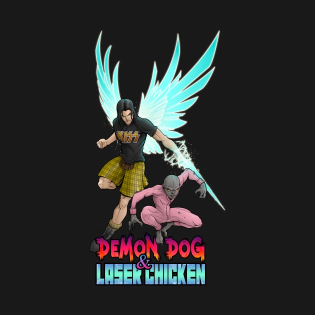 Demon Dog and Laser Chicken - Ve by JRobinsonAuthor